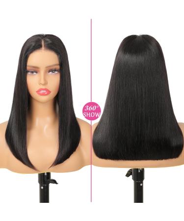 Shop HD Lace Glueless Human Hair Bob Wig | 180% Density | 14 Inch 5x5 Lace Wig | Natural Black Brazilian Hair for Women - Buy Online on GoSupps.com