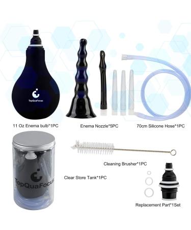 TopQuaFocus 320ml Enema Bulb Kit - Anal Douche for Men and Women - Cleansing Douche Bulb (320ML Black) - Buy Online on GoSupps.com