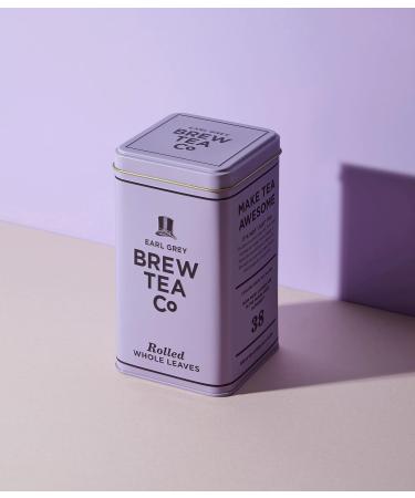 Brew Tea Co Earl Grey Teabags - Citrussy Flavour - 25 Count in Classic Purple Tin - Buy Online on GoSupps.com