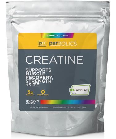 Creapure Creatine Monohydrate - Micronized 5g for Enhanced Performance Strength & Recovery - Rainbow Candy Flavor (50 Servings - Buy Online on GoSupps.com