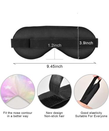 Sleep Mask - Light Blocking Abstract Rainbow Glitter Stars | Adjustable Soft Eye Cover for Travel & Naps | Men & Women - Buy Online on GoSupps.com