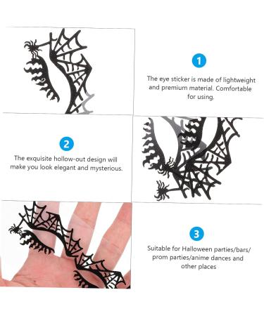 Beavorty 2 Pairs Props Party Bag Blindfold face Stickers Girl Make up Spider Web Eye Shadow Applique Spider face Stickers Filler Halloween Themed Eye Sticker Black Eye Shadow - Buy Online on GoSupps.com