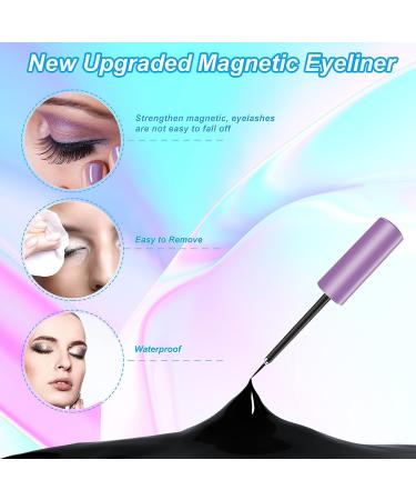 Magnetic Eyelashes and Eyeliner Kit - Natural Look, Reusable, Easy to Wear - 10 Pairs - Buy Online on GoSupps.com