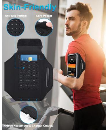 Waterproof Cell Phone Bag for Jogging | Adjustable Arm Strap for iPhone 15/14/13/12/11 Pro Max & Galaxy S23 Ultra - Black-B - Buy Online on GoSupps.com