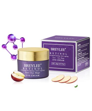 BREYLEE Retinol Eye Cream - Puffy Eyes and Dark Circles Treatments   Look Younger and Reduce Wrinkles and Fine Lines Undereye  Improve and Firm eye Skin - Pure Natural Material Extraction