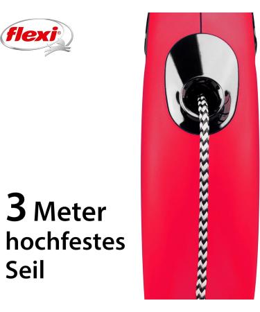 Buy Flexi New Classic XS Rope 3m for Small Dogs up to 8kg - Red | International Shipping - Buy Online on GoSupps.com