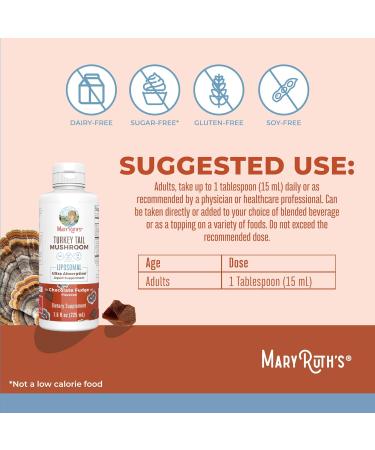MaryRuth's Turkey Tail Mushroom Liposomal (Chocolate Fudge) & Vitamin C Liposomal (Citrus & Vanilla) | Clean Label Project Verified | Vitamins for Immunity Beauty & Overall Health | Vegan Non-GMO - Buy Online on GoSupps.com