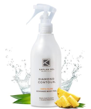 KAPLAN MD Diamond Contour Insta-Glow Gommage Body Peel Body Exfoliator & Skin Peel with Glycolic Acid Pineapple Ceramides & Crushed Diamonds - Exfoliating for Smooth Radiant Skin 10.14 fl oz 10.14 Fl Oz (Pack of 1)