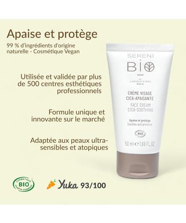 S r nibio Centella Asiatica Face Cream - Soothes Protects and Restores - Certified Organic Vegan and Fair Trade Professional Face Care - Moisturizing Cream for Ultra Sensitive Skin - 50ml - Buy Online on GoSupps.com