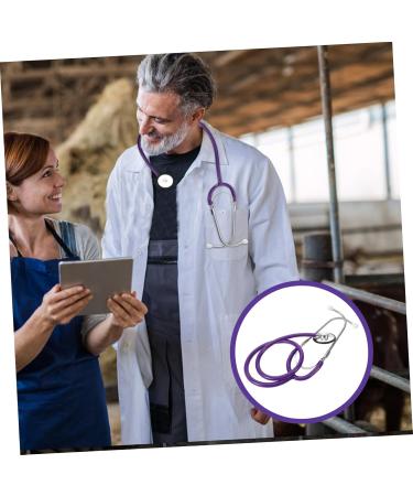 Sosoport Lightweight Livestock & Pet Stethoscope - Convenient Household Veterinary Tool in Purple Rubber - Buy Online on GoSupps.com