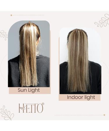 Buy Hetto Brown Braid Human Hair Extensions | Remy Ponytail Extensions #4/27 - 70g 30 cm - International Shipping - Buy Online on GoSupps.com