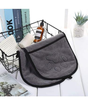 Nicoone Super Absorbent Dog Towel | Ultra Absorbent Fast Drying Pet Bath Towel for Cats & Dogs (Pink + Gray) - Ideal for International Shipping - Buy Online on GoSupps.com