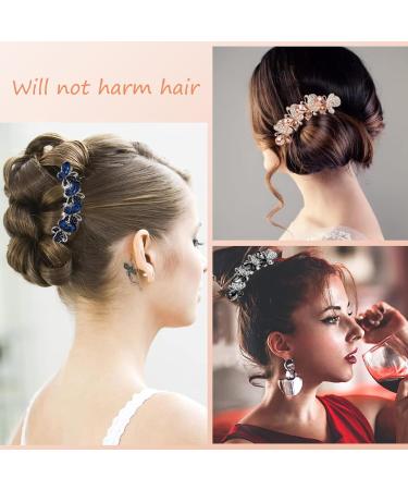 DHWEKU Rhinestone Hair Comb Hair Accessories Comb 3 Pieces Butterflies and Flowers Hair Comb with Rhinestones 3 Colours Bridal Hair Accessories Hair Side Comb for Women and Girls - Buy Online on GoSupps.com