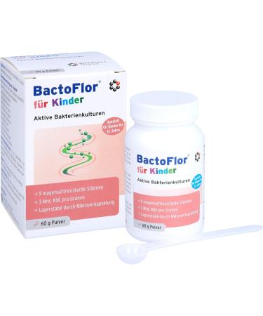 BactoFlor for Children - Active Bacterial Cultures Powder 60g | Optimize Gut Health | International Shipping Available - Buy Online on GoSupps.com