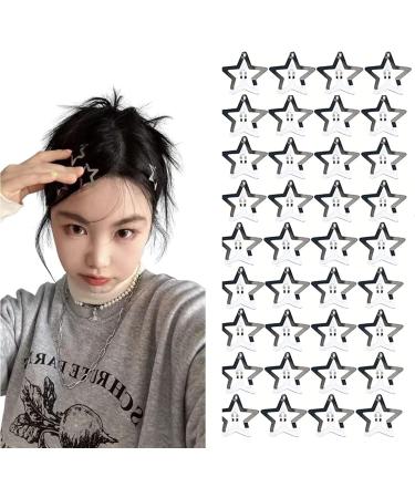 Hollow Star Hair Clips Set - 24 Pcs Non-slip Silver Metal Snap Barrettes for Women, Girls, Kids - Wedding & Y2K Hair Accessories - Buy Online on GoSupps.com