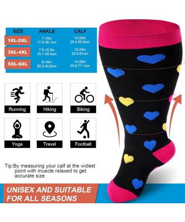 Ancrina Oversize Compression Stockings for Men & Women | Sports Running Air Travel Cycling | XL-XXL Black - Buy Online on GoSupps.com