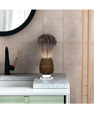 Favali Vegan Razor Brush - Premium Walnut Handle Shaving Brush for Men | Perfect Gift for Wet Shaving Enthusiasts - Buy Online on GoSupps.com