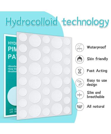 Hydrocolloid Acne Patches 180 Counts - Invisible Blemish Cover Stickers for Face - Acne Spot Treatment - Pimple Patch - Buy Online on GoSupps.com
