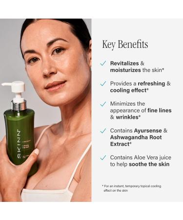 SKINN Natural Body Lotion - Ayurvedic Revitalizing Lotion for Dry Skin & Wrinkles | Soothing Ashwagandha Blend for Moisturizing & Stretch Marks - Shop Internationally - Buy Online on GoSupps.com
