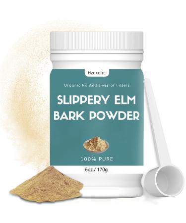 Hznxolrc 6 oz Organic Slippery Elm Powder Organic Slippery Elm Bark Powder 100% Pure & Natural Food-Grade Helps Soothe The Throat and Coughing Vegan Pet Friendly