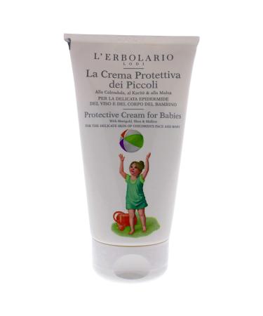 L'Erbolario Protective Cream For Babies - Rich In Vitamins And Plant-Derived Emollients - With Marigold  Shea And Mallow - Nourish  Soften And Keep Your Child s Sensitive Skin Supple - 5.07 Oz