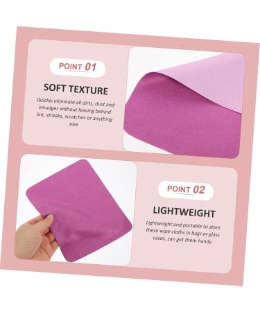 NOLITOY 60 Pcs Glasses Cleaning Cloth - Lens & Screen Cleaner Wipes for Eyeglasses Cell Phones and More - Fiber Cloths in Purple (3pcs 18x15cm - Buy Online on GoSupps.com