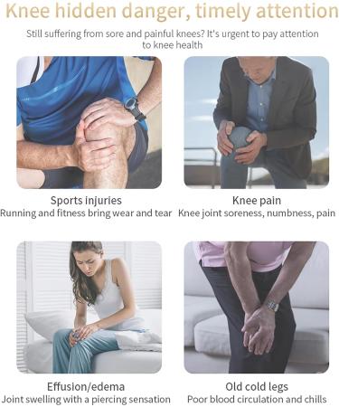 Knee Massager - Cordless Rechargeable with LED Screen 3 Vibration Modes & Heating Levels - Portable Relief for Knee Discomfort - Buy Online on GoSupps.com