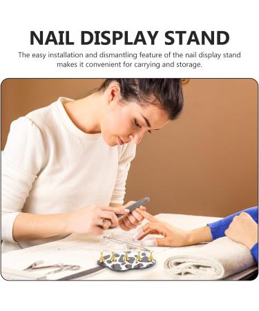 PATKAW 2 Sets Nail Practice Stand Nail Tip Art Display Holder Fingernail Press On Nail Stand with Base for False Nail Manicure Tool Nail Salon Supplies - Buy Online on GoSupps.com