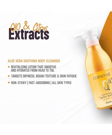 esfolio Soothing Body Wash with Coenzyme Q10 Hydrating Shower Gel with Grapefruit Lemon & Pearl Extracts Lightweight Foaming Cleanser Korean Skincare for All Skin Types (500ml / 16.9 fl oz) - Buy Online on GoSupps.com