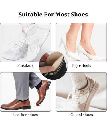 Sibba Heel Pillow Pads - 4 Pairs Self-Adhesive Heel Grip Inserts for Loose Shoes & Boots | Reusable Anti-Bubble Protection for Women (Beige) - Buy Online on GoSupps.com