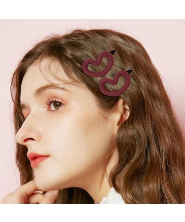 Heart Hair Clip - Morandi Cute Claw Hair Accessories for Bath Non-Slip Cute Heart Shape Hair Clip Vivid Appearance Accessories Red - Buy Online on GoSupps.com