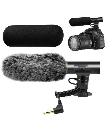 tikysky Camera Microphone, M-1 Video Microphone for DSLR Interview Shotgun Mic for Canon Nikon Sony Fuji Videomic with Windscreen 3.5mm Jack - Buy Online on GoSupps.com