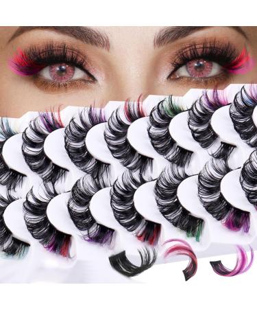FRCOLOR 7 Pairs Eyeshine Lashes Cluster Lashes Colored Lash Extensions Lash Clusters with Color Individual Lashes False Lash Extensions Lashes with Color Eyelash Artificial Fiber Extend - Buy Online on GoSupps.com