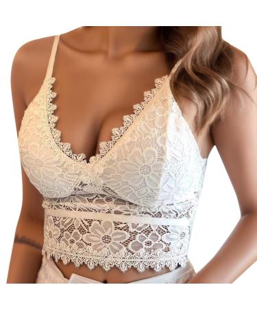 Sport BH Push Up-Große Sizes Point Bhs Women Women oversize Vest Crop Wireless BH During the Sexy V-neck underwear Underhirt warm xxl white
