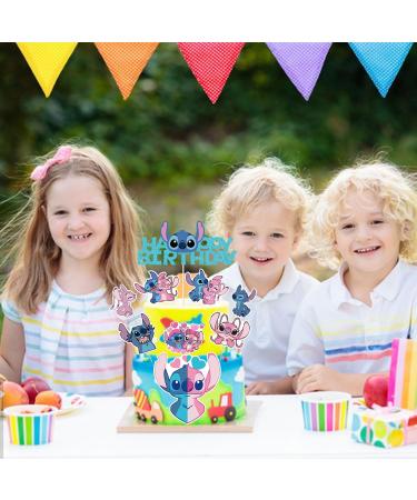 16pcs Stit Birthday Cake Topper Stit Blue Birthday Party Supplies Birthday Party Cake Topper for Stit Birthday Party Decorations - Buy Online on GoSupps.com
