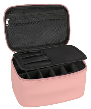 Nail Polish Bag Nail Art Set Organizer Nail Polish Travel Case Nail Tool Bag Nail Polish Holder With Compartment Manicure Set Accessories Travel Bag (pink)