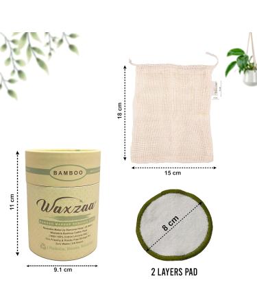 Waxzaa 23 Pack Reusable Cotton Pads 100% Organic Makeup Remover Pads with Bamboo Face Pads Washable Laundry Bag and Storage Eco-Friendly Beauty Essentials for All Skin Types Suitable for Adults & Kids - Buy Online on GoSupps.com