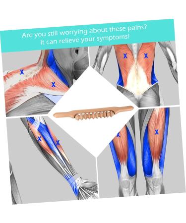 Homsfou Foot Massage Roller - Wooden Waden Roller Stick & Body Massage Tool for Relaxation | International Shipping Available - Buy Online on GoSupps.com