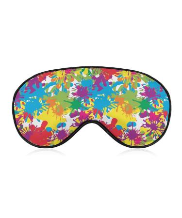 Crazy Camouflage of Colored Blots Sleep Mask for Women Adjustable Sleeping Eye Shades Cover with Elastic Strap