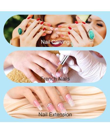Buy Size 10 Acrylic Nail Brush - 100% Pure Kolinsky 3D Art Nail Brush with Gradient Blue Handle for Nail Extension & Carving - Buy Online on GoSupps.com
