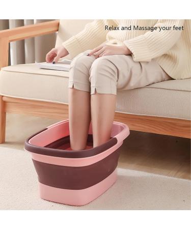 Collapsible 15L Foot Bath Basin with Handle | Portable Green Foot Soak Tub | Durable Plastic Foot Bucket for Massage - Buy Online on GoSupps.com
