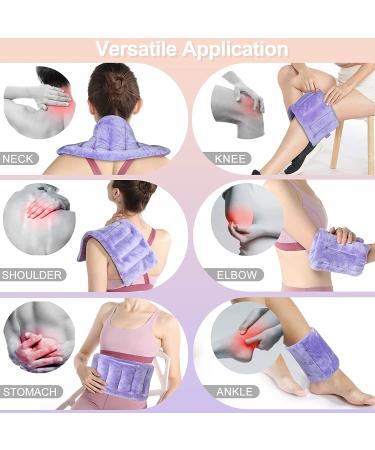 SuzziPad Microwave Heating Pad - 8x17 Multipurpose Heat Pack for Pain Relief & Relaxation - Purple - Buy Online on GoSupps.com