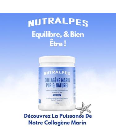 Nutralpes Marine Collagen | 10 000 mg Per dose | Pure & Natural | Skin Hair Nails Joints | 300g Powder | Unflavored. - Buy Online on GoSupps.com