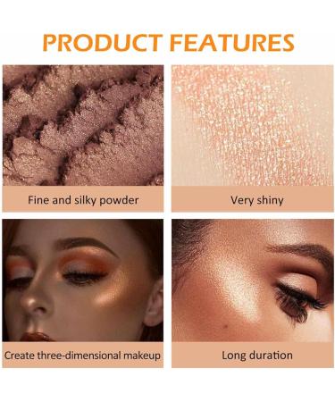 Face Highlighter | Makeup Powder Fairy Powder | Easy Using Long Lasting Cosmetic Supplies for Hair Face Eyes Body Makeup Frifer 03#bronze - Buy Online on GoSupps.com