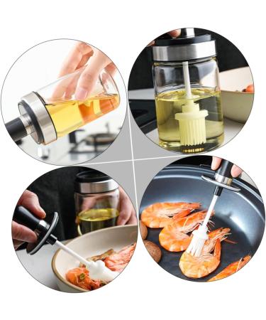 Zerodeko Honey Containers Glass Dispenser 1pc Oil Brush Seasoning Jar Combination Grease Stainless Steel Kitchen Soy Sauce Bottle Grease Container - Buy Online on GoSupps.com