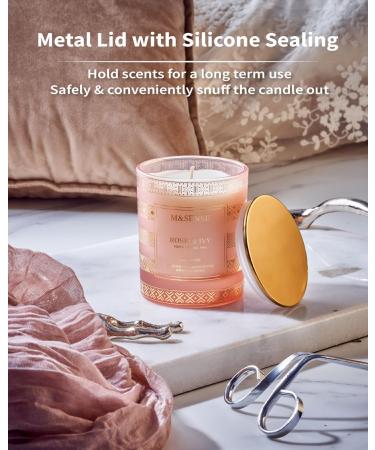 M&SENSE Rose Ivy Candle - Scented Soy Candle Gifts for Women | 45 Hour Slow Burning Aromatherapy | Luxury Home Decor & Stress Relief | Perfect Valentines Day Gifts for Her - Buy Online on GoSupps.com