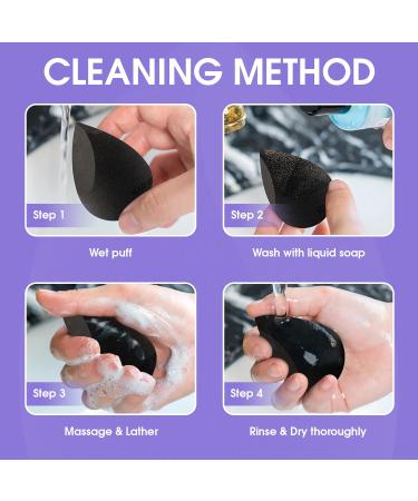 4-Ways Blender Duo Pack - Black & Velvet Makeup Sponges | Perfect for Flawless Application | International Shipping - Buy Online on GoSupps.com