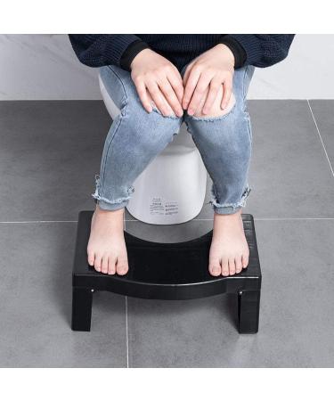 Foldable Toilet Stool for Adults and Kids - Splicable Black Poop Stool - Buy Online on GoSupps.com