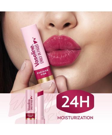  Vaseline Vaseline LP - Coloured Lip Balm | Emily Parisian Pink | 3g | 24H Hydration with 9% Vaseline | Intense Pink Tint - Buy Online on GoSupps.com