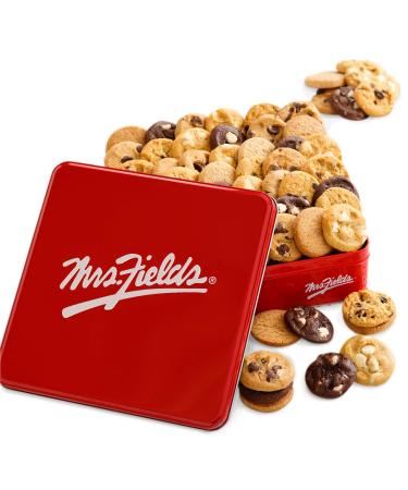 Mrs. Fields Cookies Signature 60 Nibblers Bite-Sized Cookie Tin- Includes 5 Different Flavors